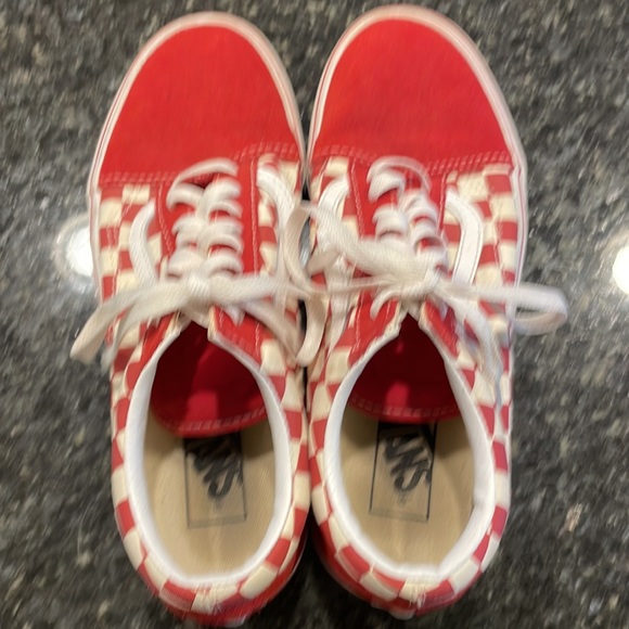 Men’s red checkered vans 7.5 - Picture 2 of 3